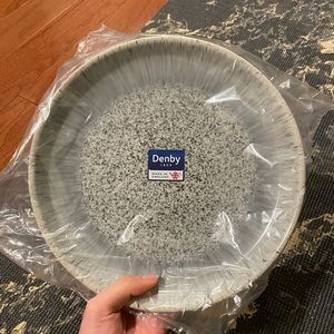 Set of 2 Denby Halo Speckle Dinner Plates